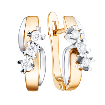 Серьги 1021944 Золото